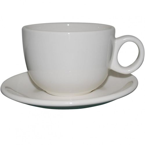 Q Performance Latté Kaffee elfenbein 35 cl. SATZ. Möglichkeit zum Bedrucken von Tasse und Untertasse